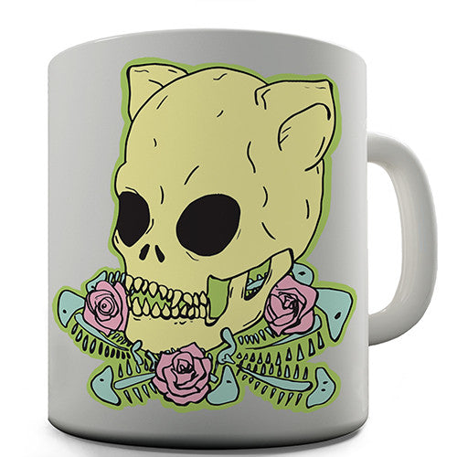 Cat Skull Novelty Mug