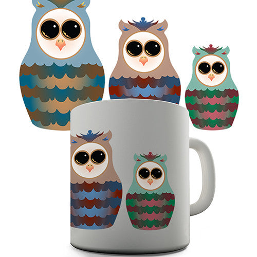 Russian Doll Owl Novelty Mug