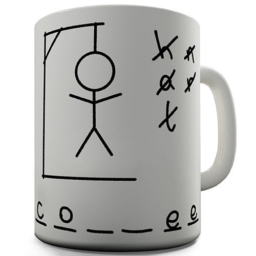 Coffee Hangman Novelty Mug