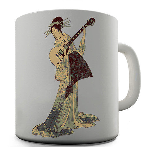 Japanese Geisha Guitar Novelty Mug