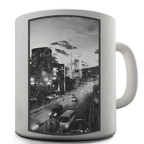 City Black And White Photo Novelty Mug