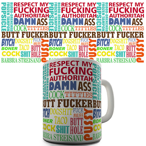 Collage Of Swear Words Novelty Mug