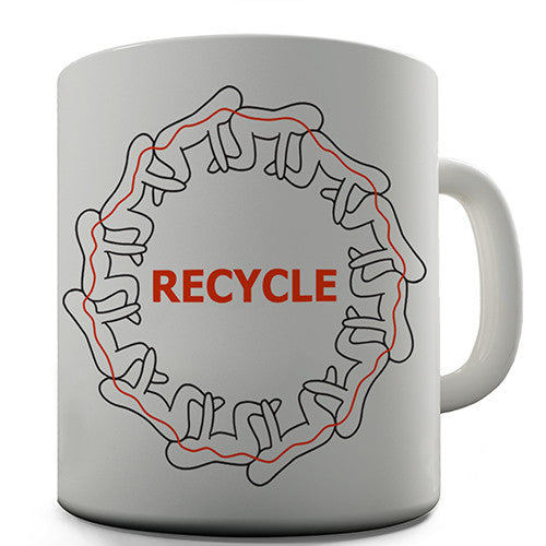 Human Centipede Recycle Novelty Mug