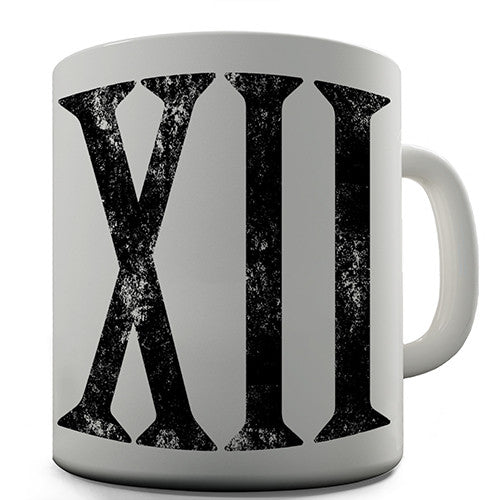 XII Roman Numbers Novelty Mug