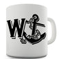 Funny W Anchor Novelty Mug