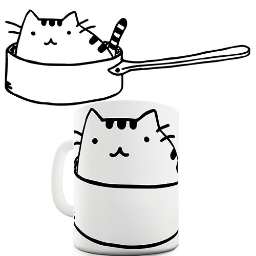 Cat In A Pan Novelty Mug