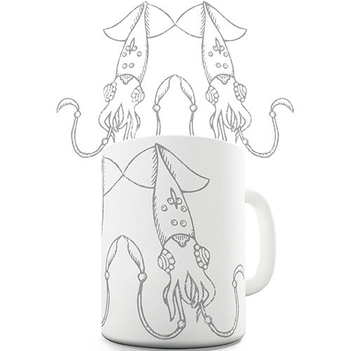 Twin Squid Print Novelty Mug