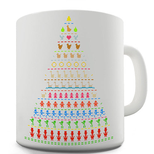 Pixel Christmas Tree Novelty Mug