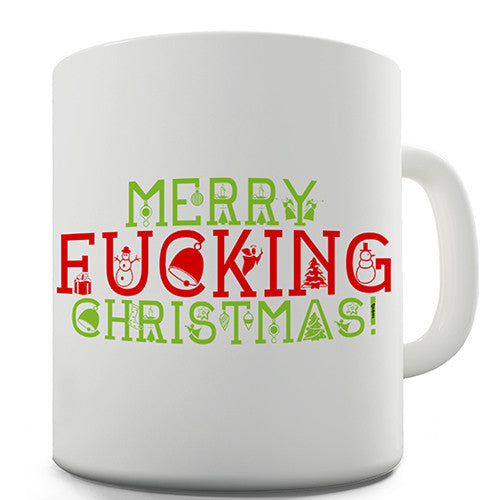 Merry F-cking Christmas Novelty Mug