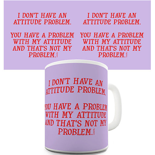 I Don't Have An Attitude Problem Novelty Mug