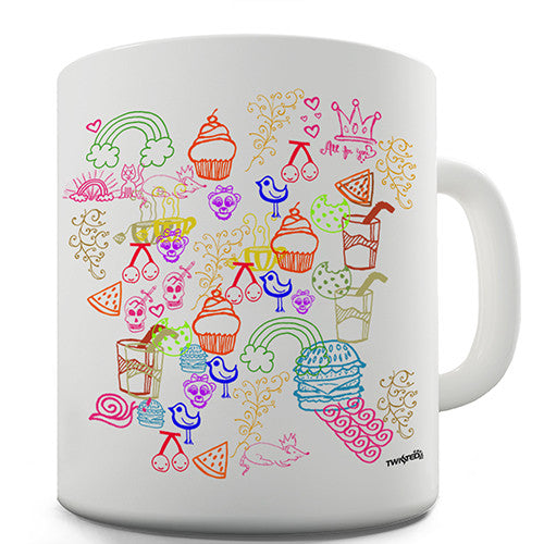 Doodle Stamps Novelty Mug