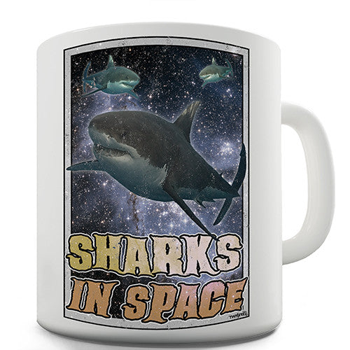 Sharks In Space Novelty Mug
