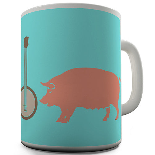 Pig Banjo Novelty Mug