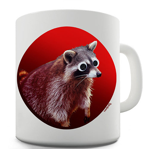 Googly Eyed Raccoon Novelty Mug