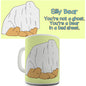 Silly Bear In Bed Sheet Novelty Mug