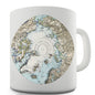 North Pole World Map Novelty Mug