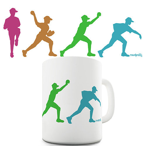 Baseball Silhouette Novelty Mug