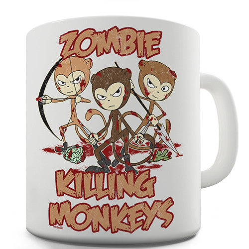 Zombie Killing Monkeys Novelty Mug
