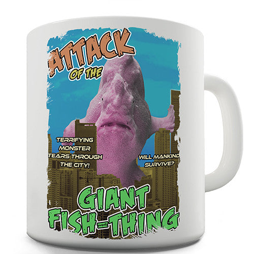 Attack Of The Fish Thing Novelty Mug