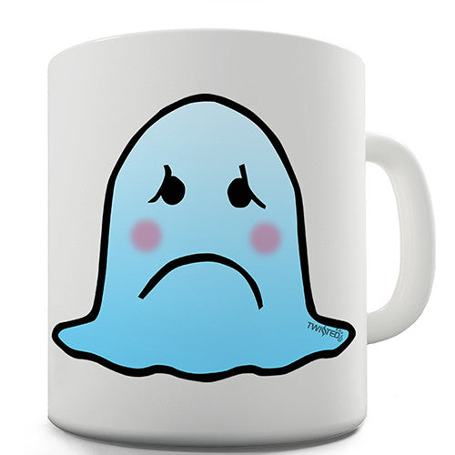 Sad Kawaii Emoticon Emoji Face Novelty Mug