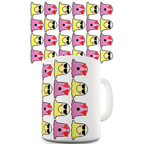 Love & Happy Emoji Pattern Novelty Mug