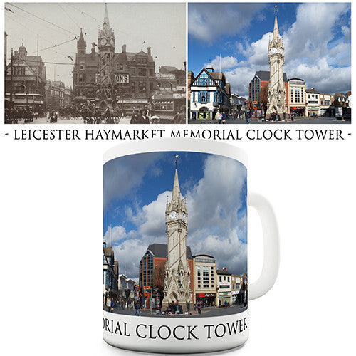 Old And New Leicester Clock Tower Novelty Mug