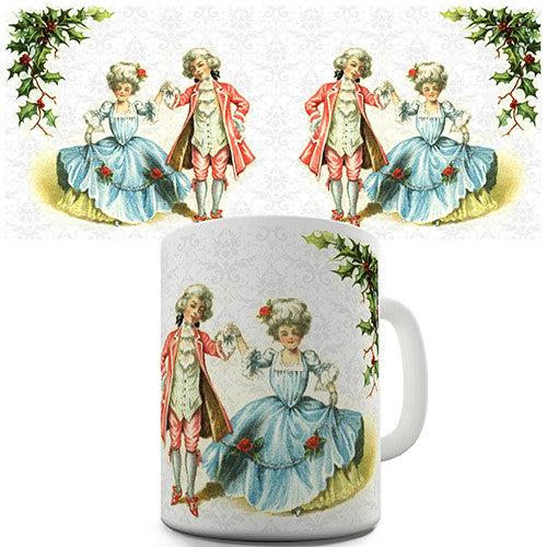 Christmas Card Dancing Children Novelty Mug