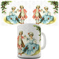 Christmas Card Dancing Children Novelty Mug