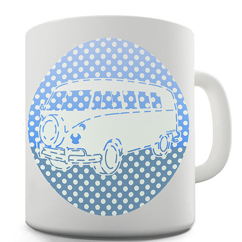 Hippie Blue Camper Van Novelty Mug