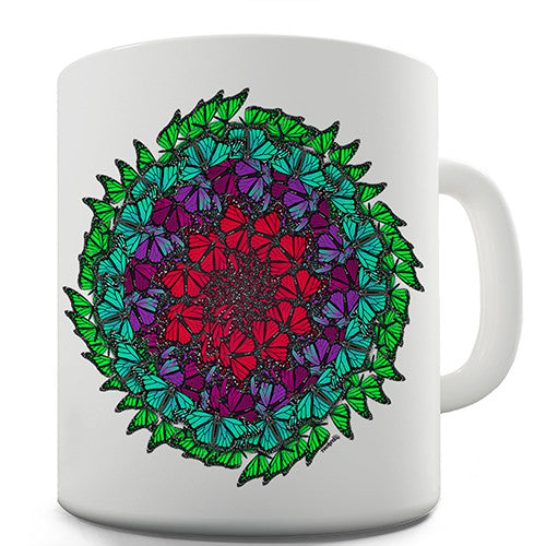 Xmas Butterflies Ring Novelty Mug