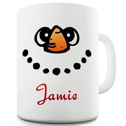 Snowman Face Personalised Mug