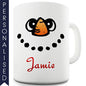 Snowman Face Personalised Mug - Twisted Envy Funny, Novelty and Fashionable tees