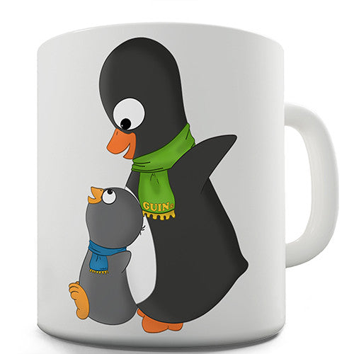 Baby And Mother Guin Penguin Novelty Mug