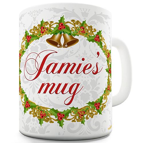 Christmas Wreath Personalised Mug