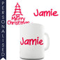 Red Christmas Tree Personalised Mug - Twisted Envy Funny, Novelty and Fashionable tees