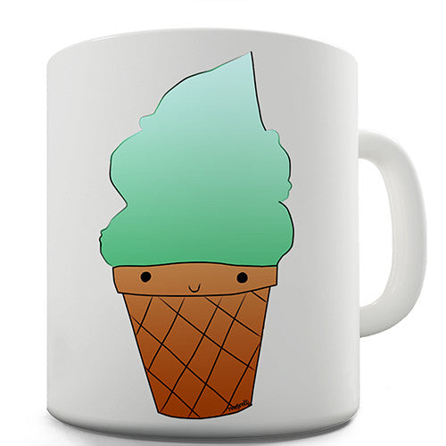 Cute Mint Ice Cream Ceramic Novelty Mug