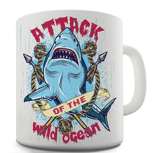 Shark Attack Novelty Mug