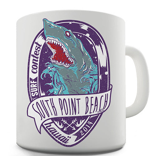 Beach Surf Shark Novelty Mug