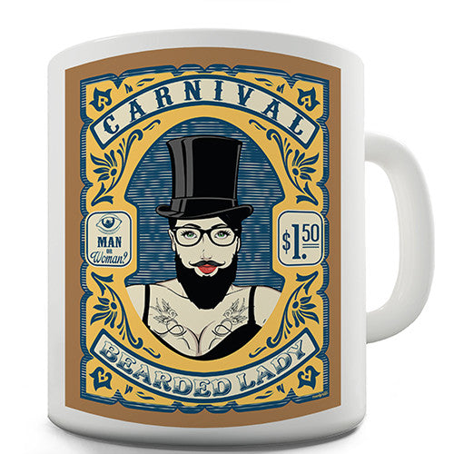 Carnival The Bearded Lady Novelty Mug