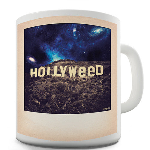 Hollywood Weed Print Novelty Mug