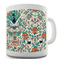 Peacock And Diamonds Pattern Novelty Mug