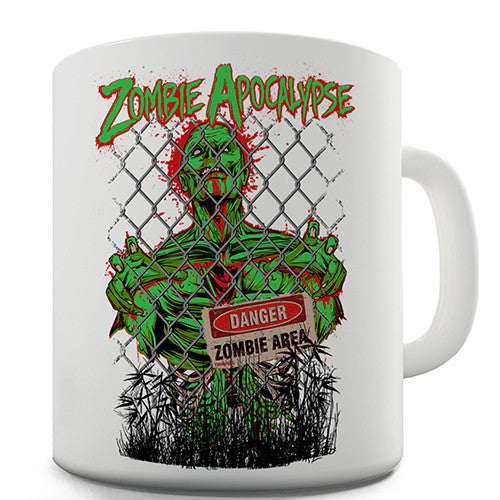 Zombie Gate Danger Novelty Mug