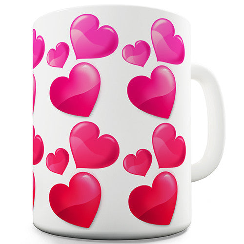 Hearts Canvas Print Novelty Mug