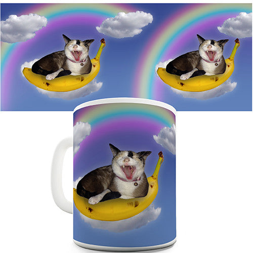 Cat Banana Rainbow Novelty Mug