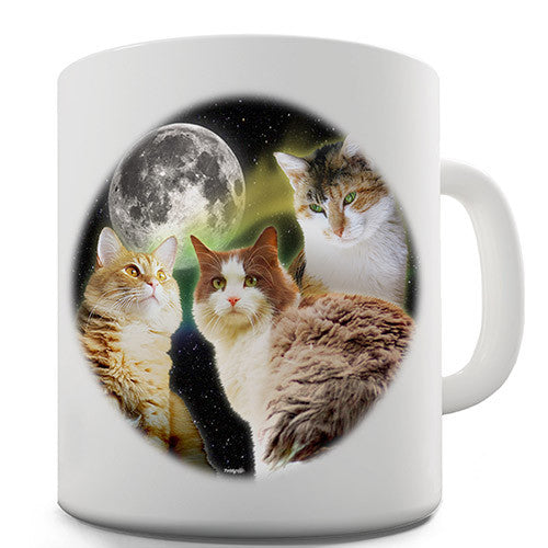 Three Cat Moon Novelty Mug