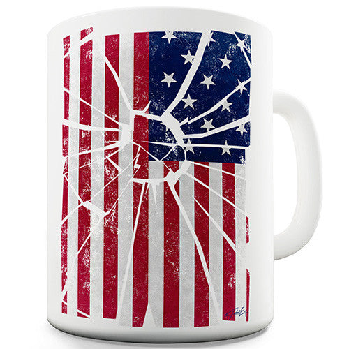 Distressed USA Flag Novelty Mug