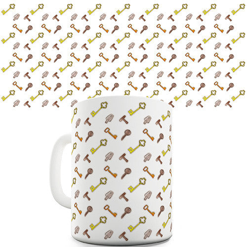 Keys Pattern Novelty Mug