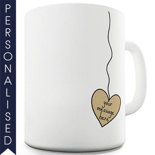 Heart Tea Bag Personalised Mug - Twisted Envy Funny, Novelty and Fashionable tees