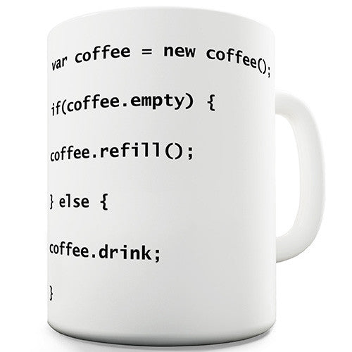 Programmers Coffee Code Novelty Mug