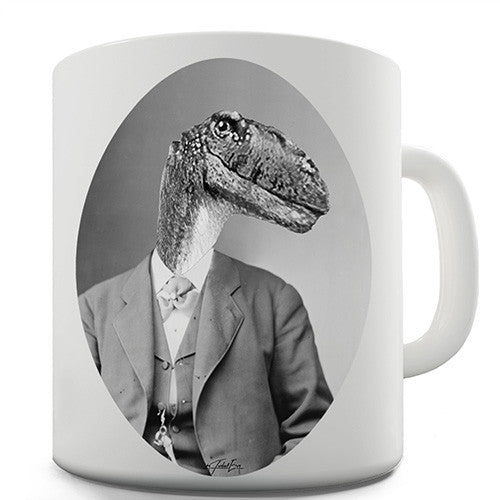 Smiling Dinosaur Man Novelty Mug